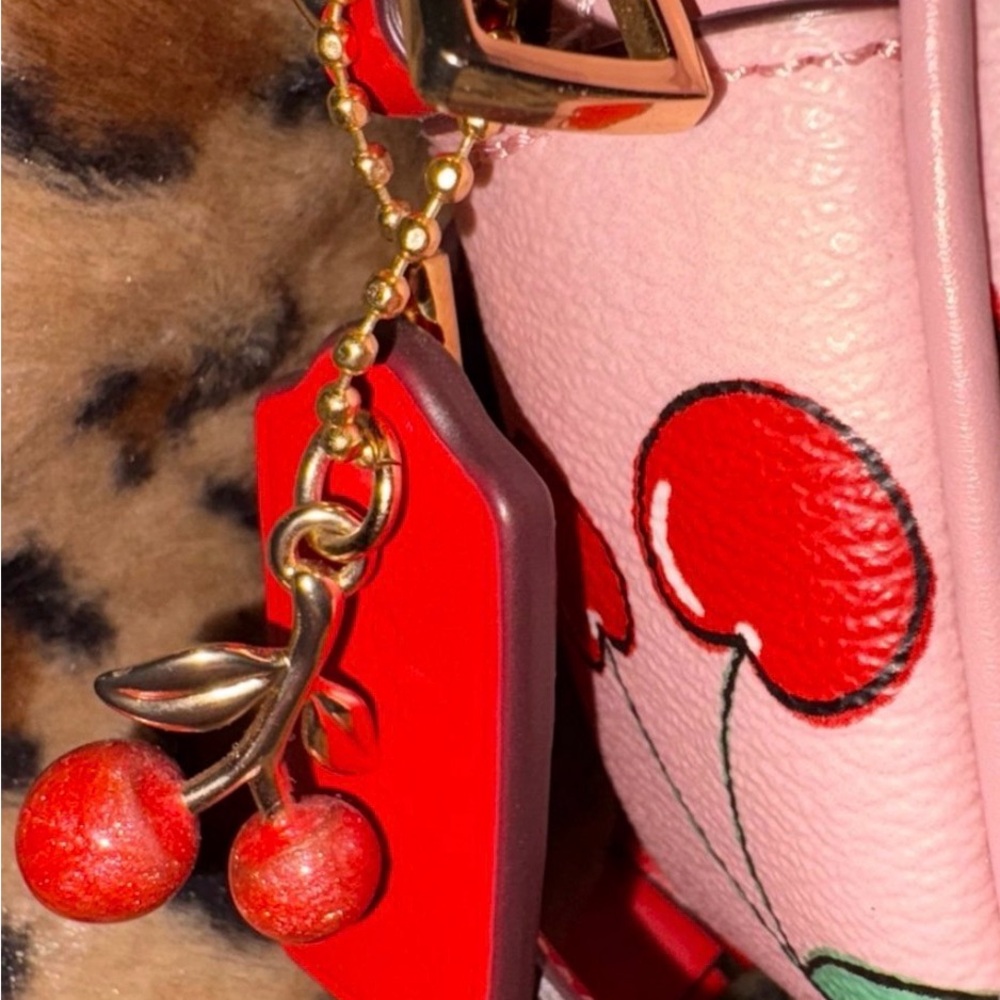 Coach Pink Cherry Print Crossbody Bag - Picture 4 of 16